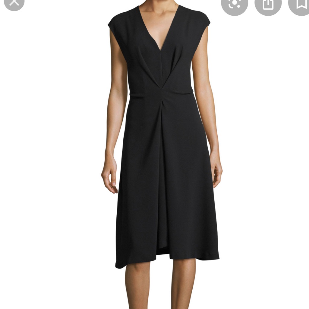 Theory Refined Midi V Neck Dress - Size 6 Nwot